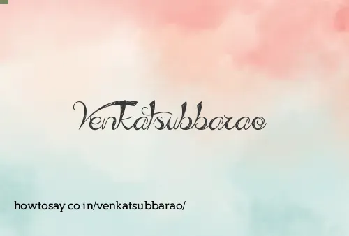 Venkatsubbarao