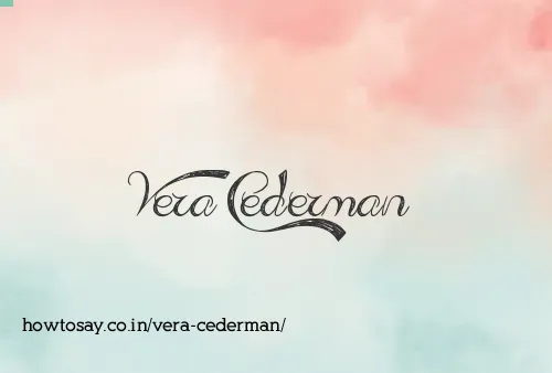 Vera Cederman
