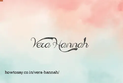 Vera Hannah