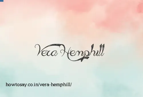 Vera Hemphill
