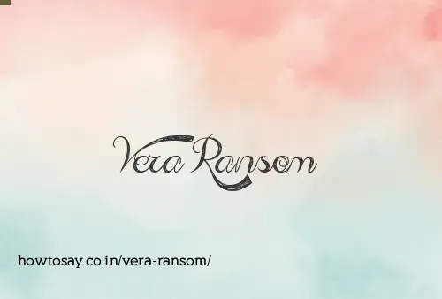 Vera Ransom