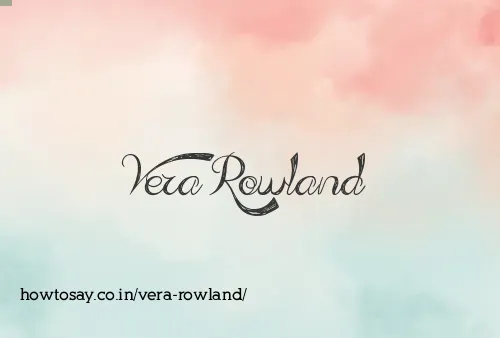 Vera Rowland