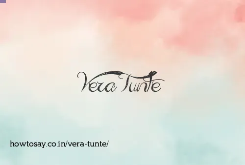 Vera Tunte