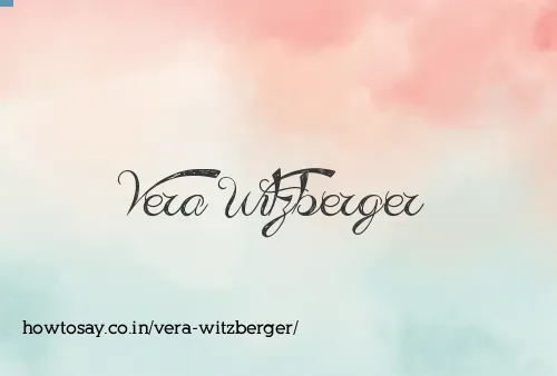 Vera Witzberger