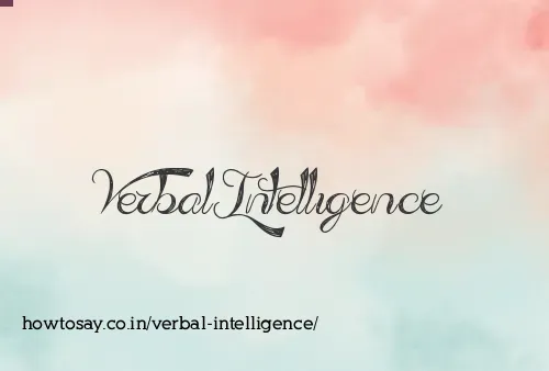 Verbal Intelligence