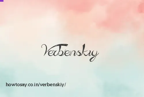 Verbenskiy