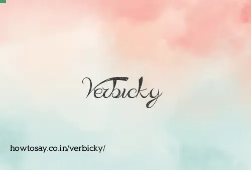 Verbicky
