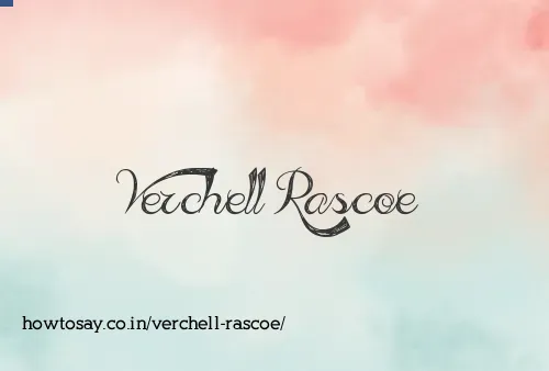 Verchell Rascoe