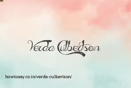 Verda Culbertson