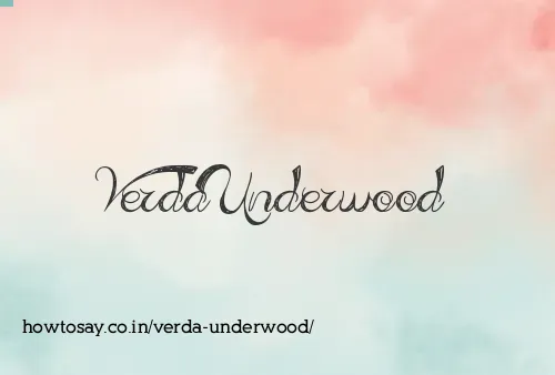 Verda Underwood