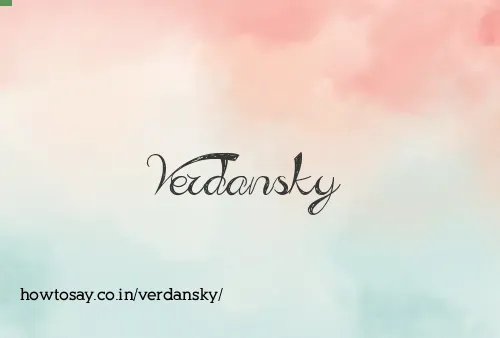 Verdansky