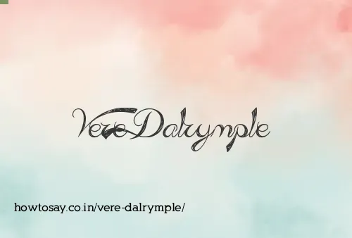 Vere Dalrymple