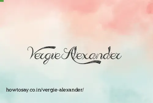 Vergie Alexander