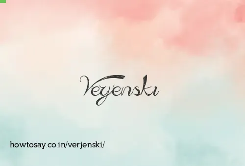 Verjenski
