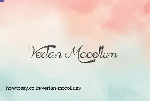 Verlan Mccollum