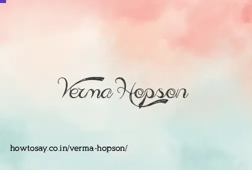 Verma Hopson