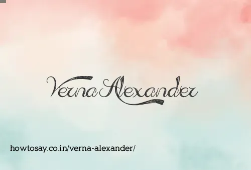 Verna Alexander