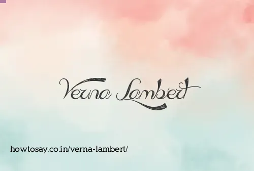 Verna Lambert