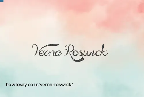 Verna Roswick