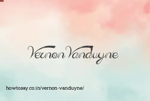 Vernon Vanduyne