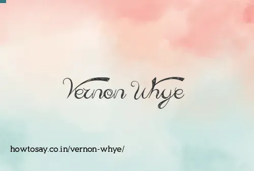 Vernon Whye