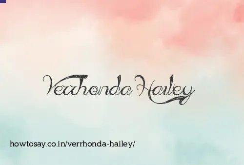 Verrhonda Hailey