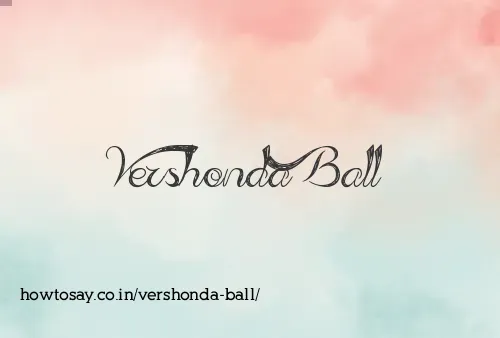 Vershonda Ball