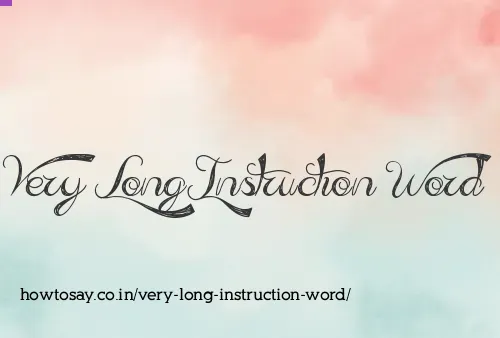 Very Long Instruction Word