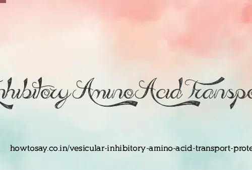 Vesicular Inhibitory Amino Acid Transport Proteins