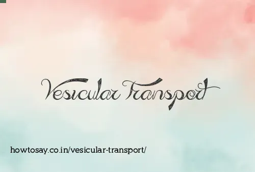 Vesicular Transport