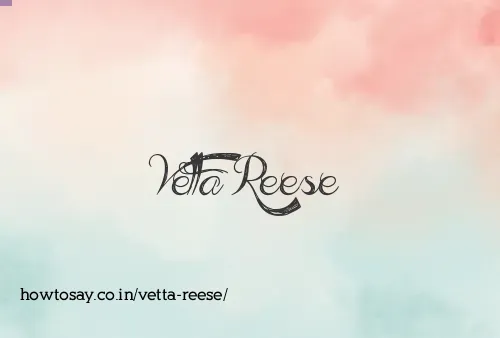 Vetta Reese