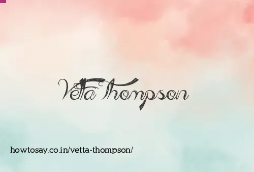 Vetta Thompson