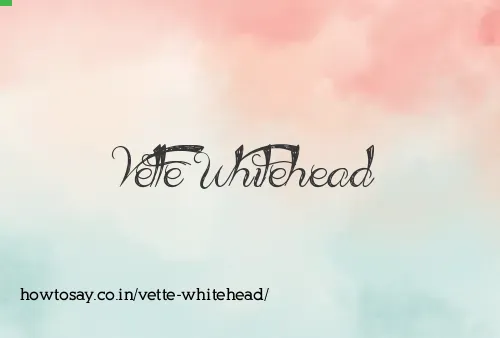 Vette Whitehead