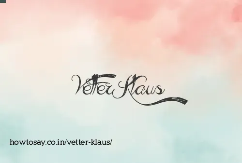 Vetter Klaus