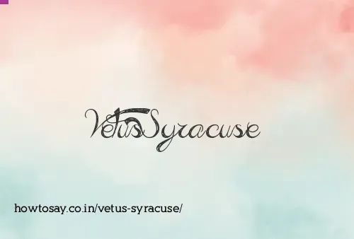 Vetus Syracuse