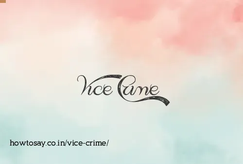Vice Crime