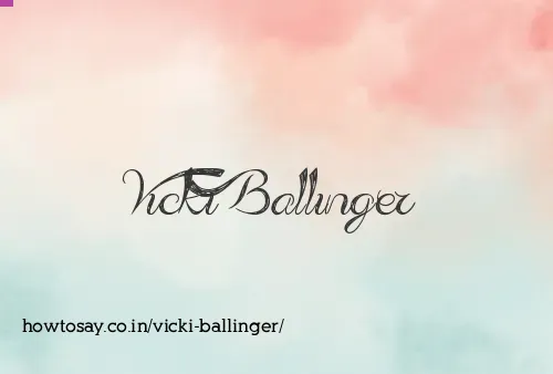 Vicki Ballinger