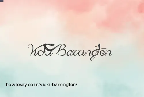 Vicki Barrington