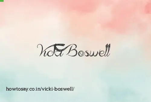 Vicki Boswell