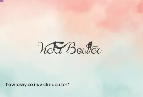 Vicki Boulter
