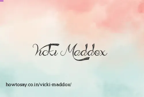 Vicki Maddox