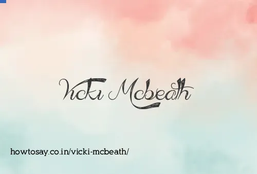 Vicki Mcbeath