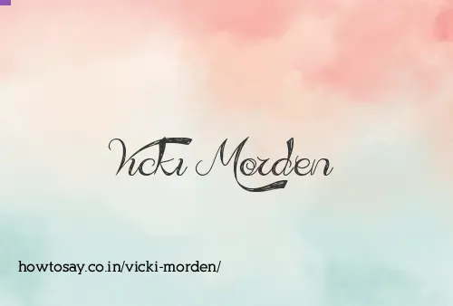 Vicki Morden