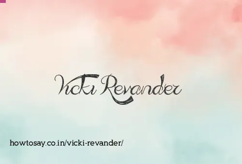Vicki Revander