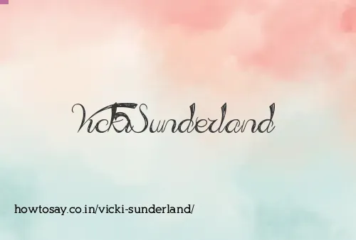 Vicki Sunderland