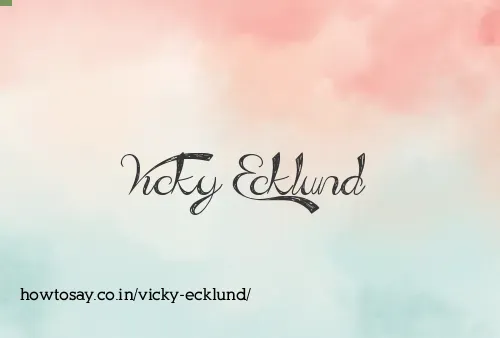 Vicky Ecklund