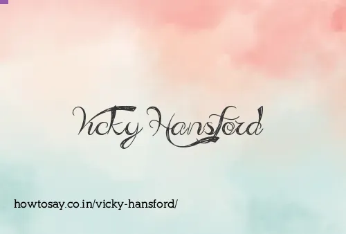 Vicky Hansford