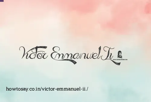 Victor Emmanuel Ii.