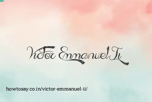 Victor Emmanuel Ii
