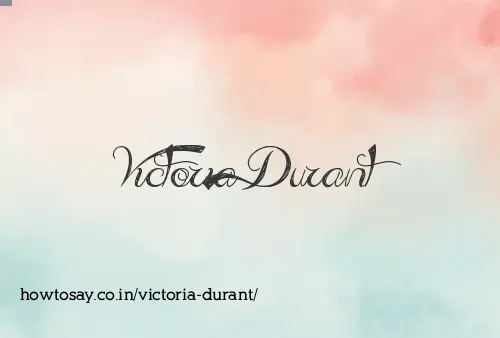 Victoria Durant